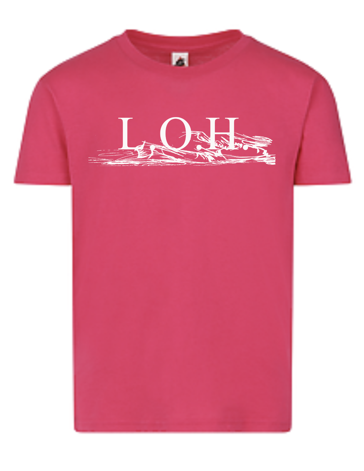 Youth Hot Pink & White Lead-Off Hitter Shirt