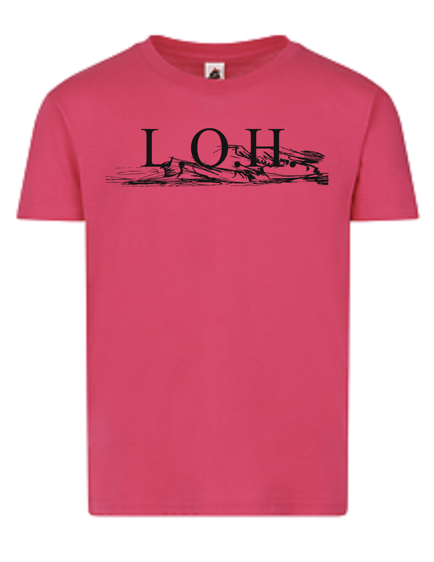 Youth Hot Pink & Black Lead-Off Hitter Shirt