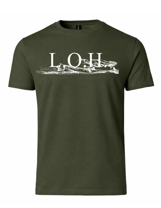Adult Military Green & White Lead-Off Hitter Shirt