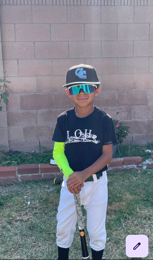 Youth Black & White Lead-Off Hitter Shirt